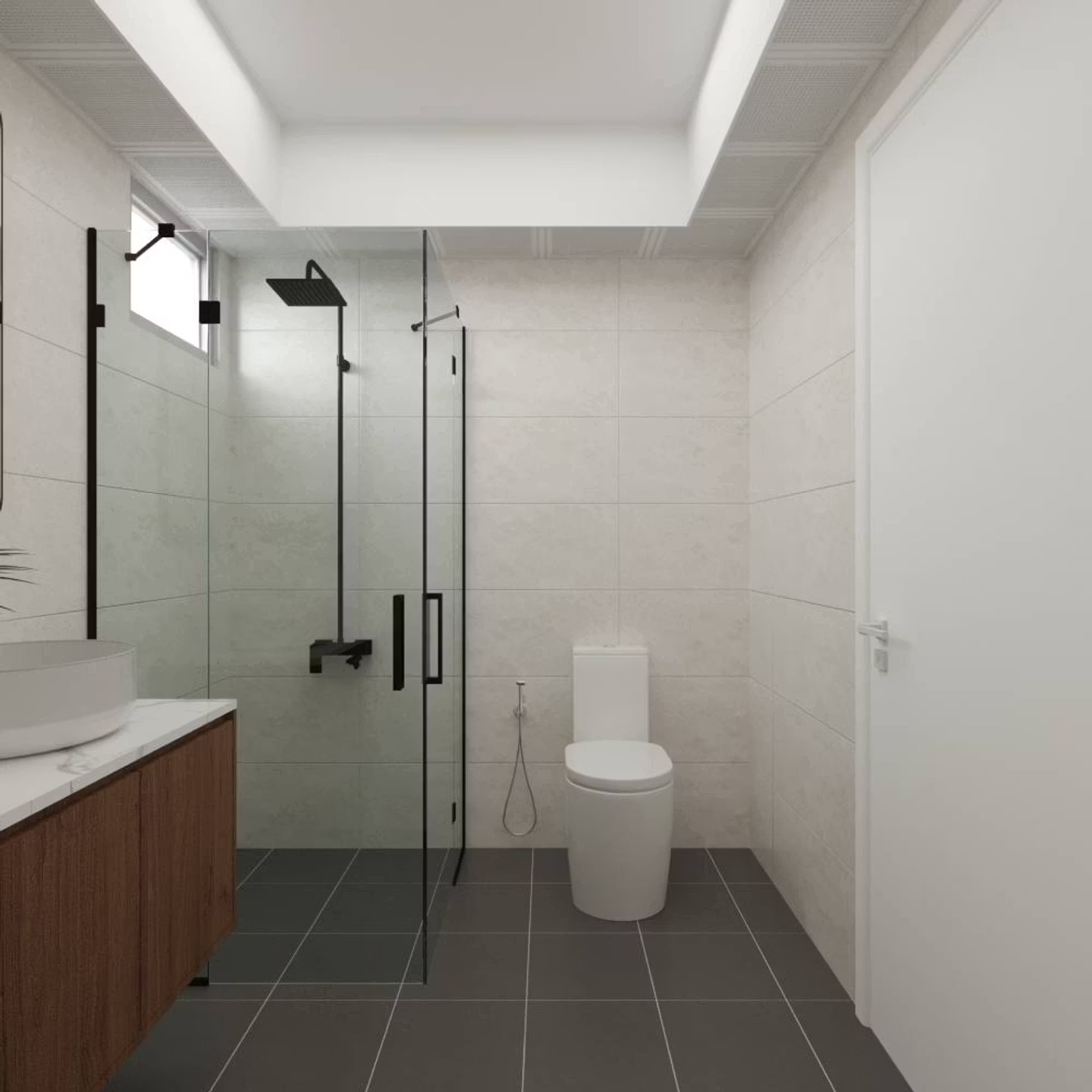 Condo bathroom wet room